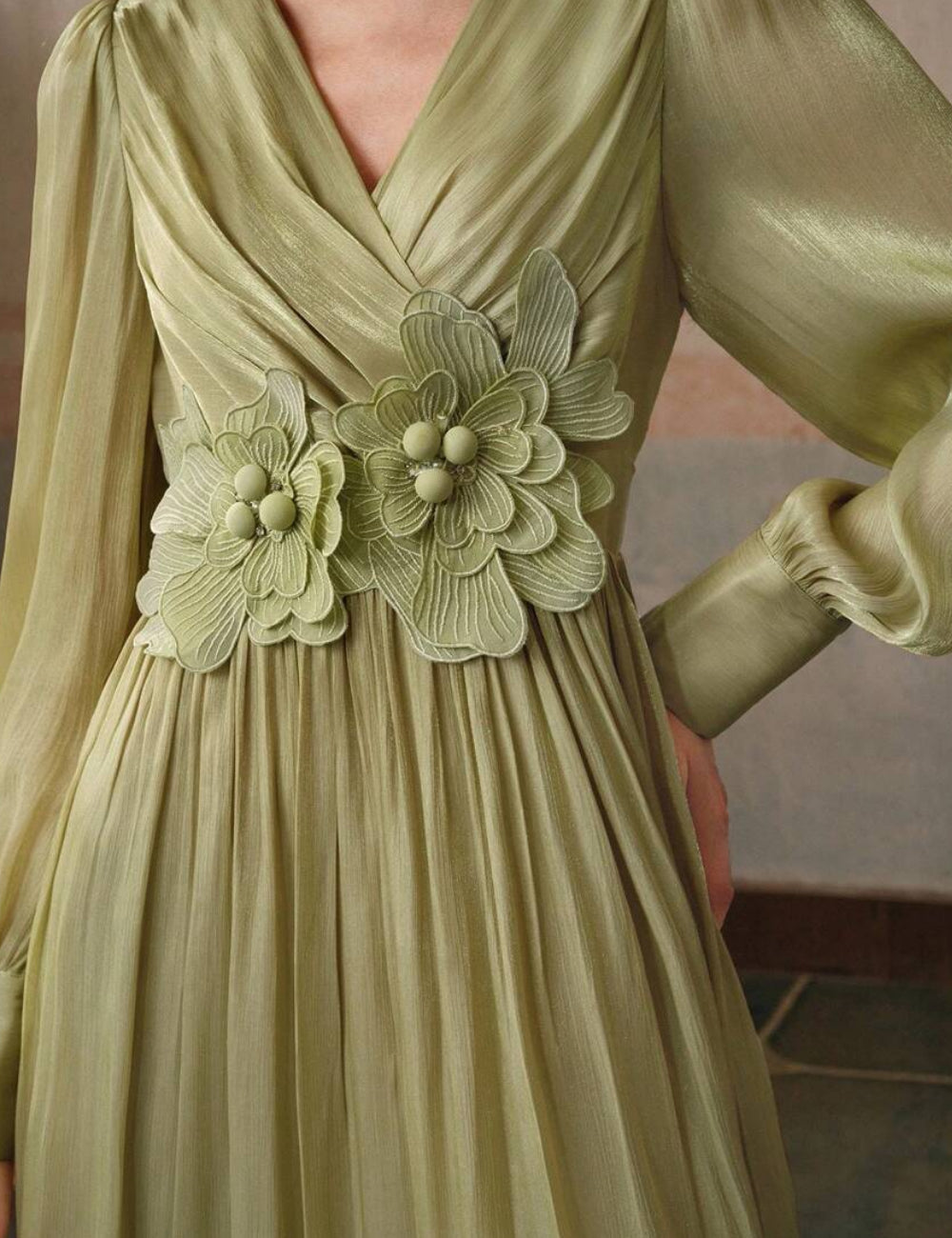 Rochie maxi Shein Anewsta, verde