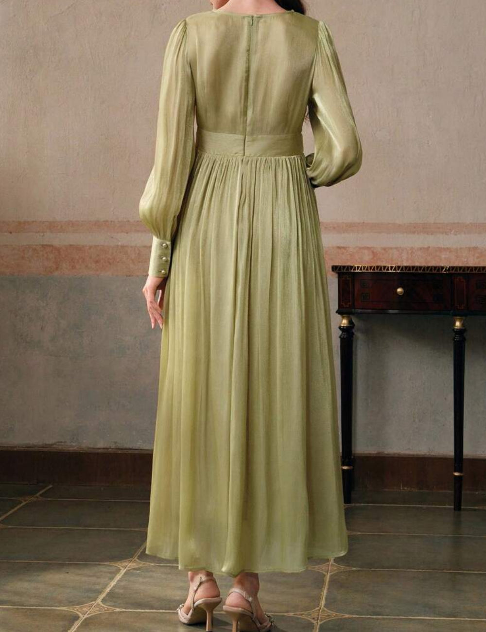 Rochie maxi Shein Anewsta, verde