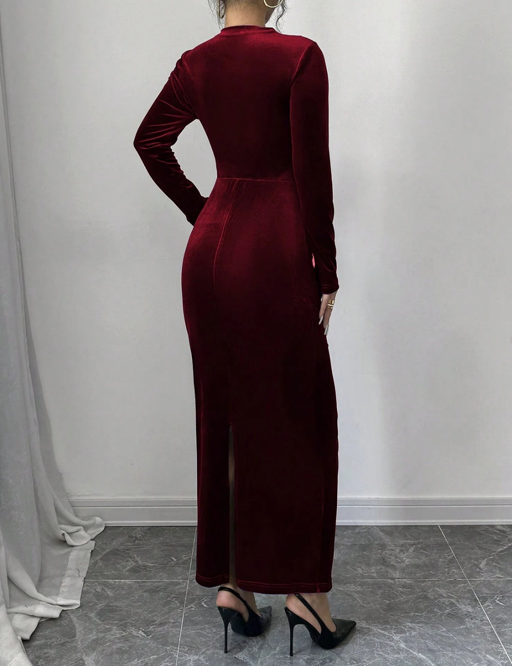Rochie maxi Shein, vișiniu