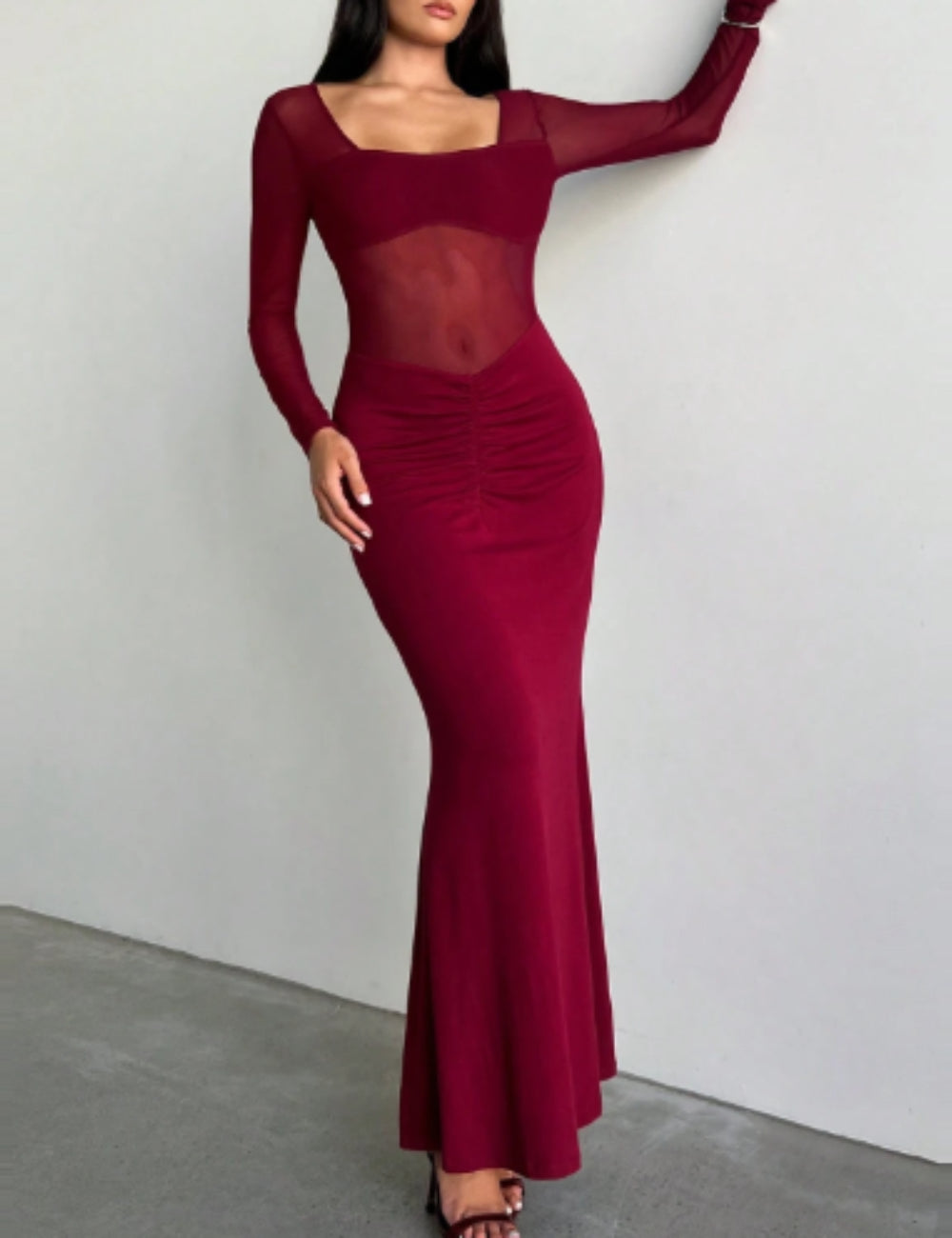 Rochie maxi Shein, vișiniu