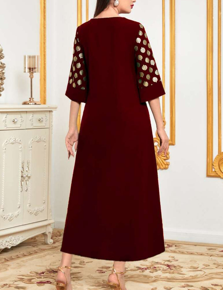 Shein maxi ruha, bordó