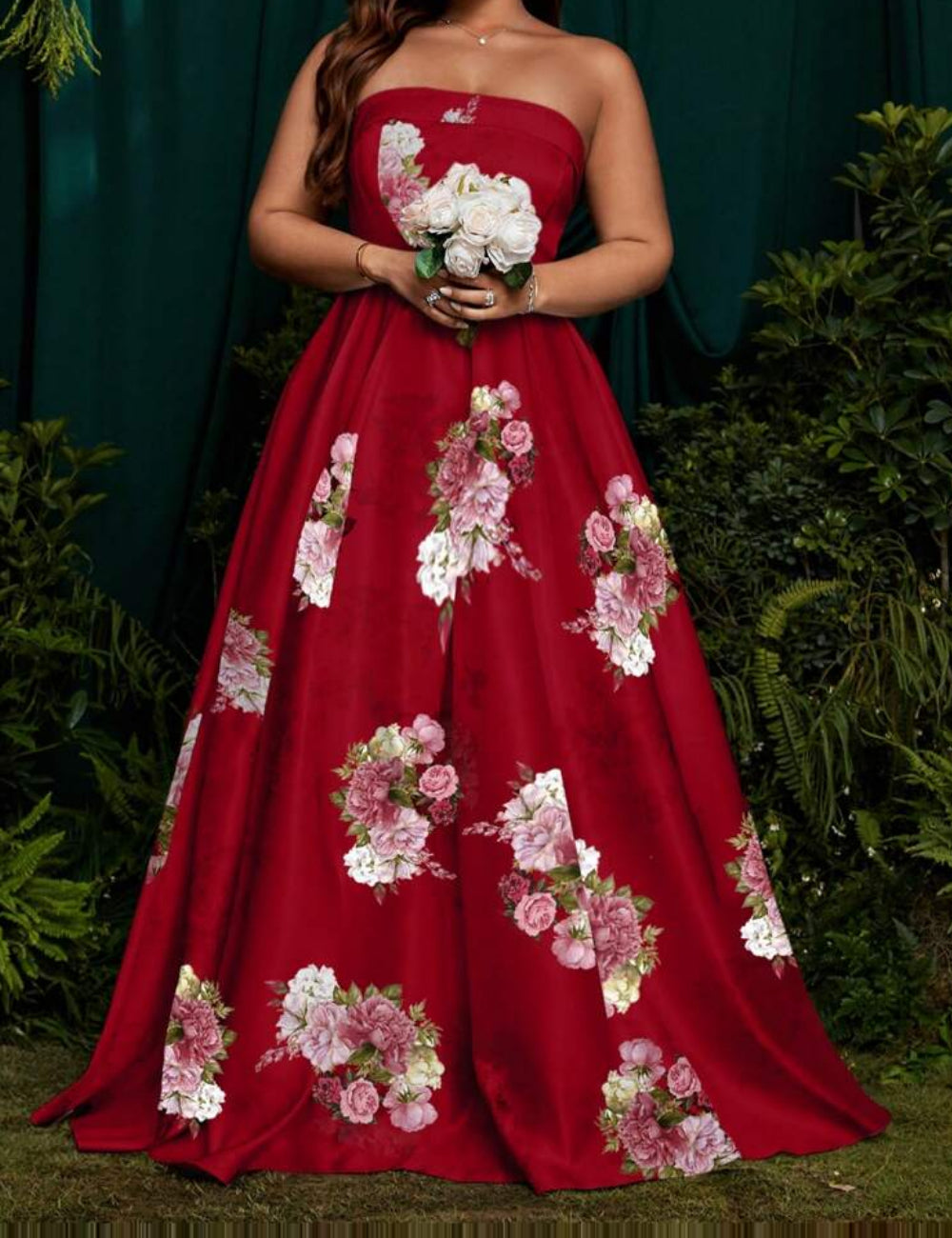 Shein maxi ruha, bordó