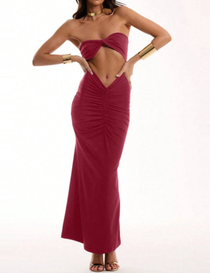 Rochie maxi Shein MUSERA, vișiniu