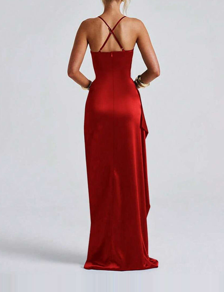 Shein maxi ruha, bordó