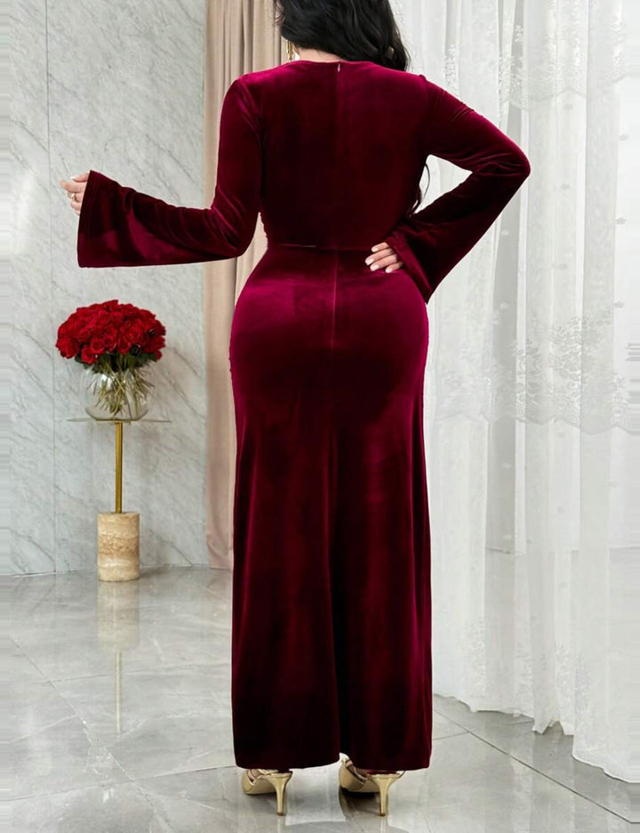 Shein maxi ruha, bordó