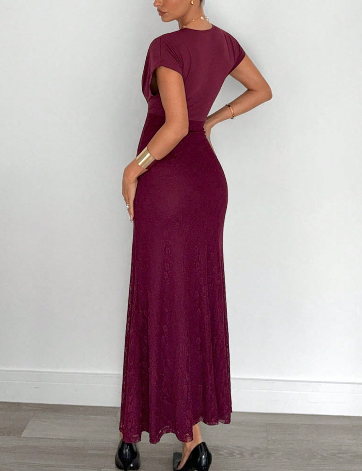 Shein maxi ruha, bordó