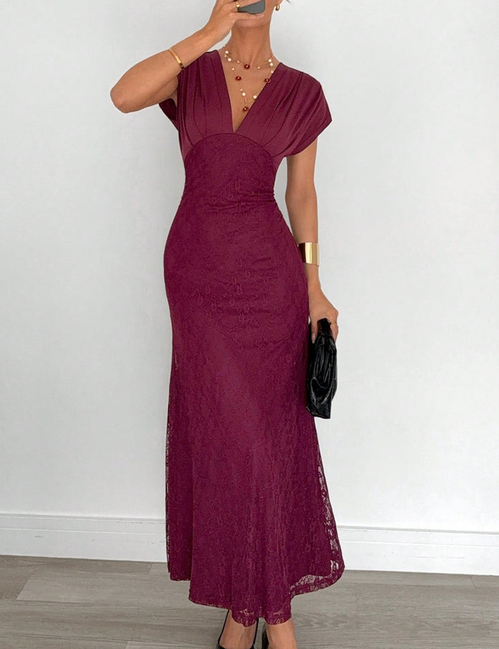 Shein maxi ruha, bordó
