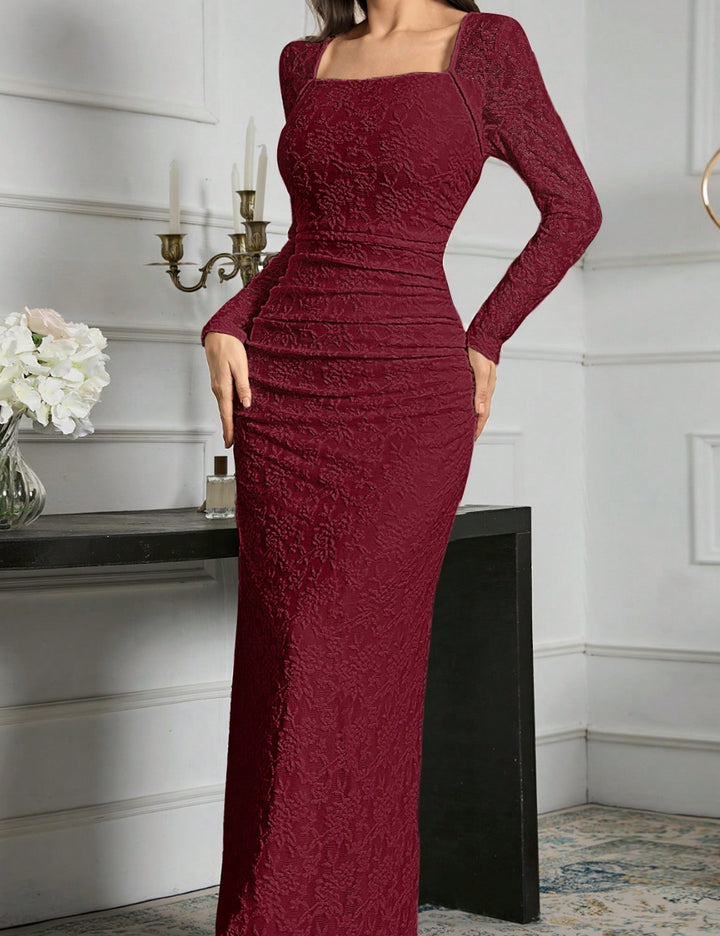 Shein maxi ruha, bordó
