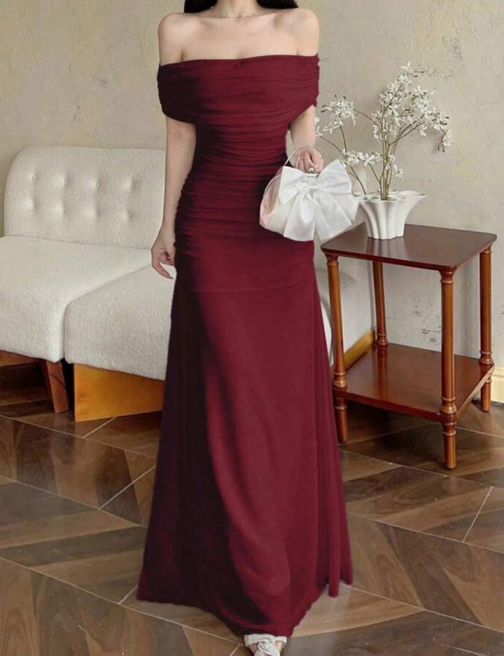 Shein maxi ruha, bordó