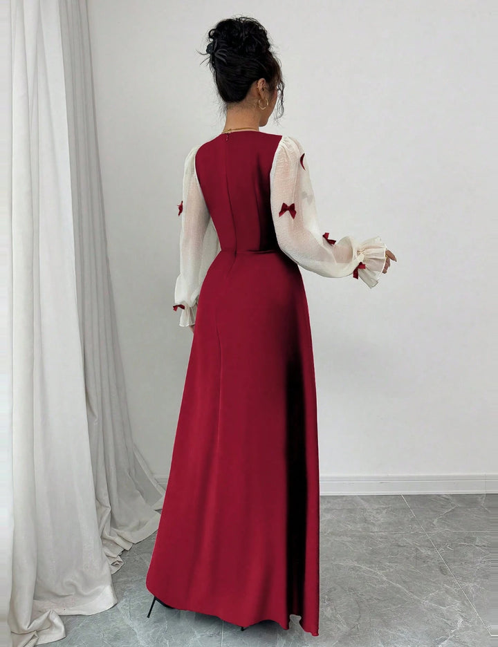 Shein maxi ruha, bordó