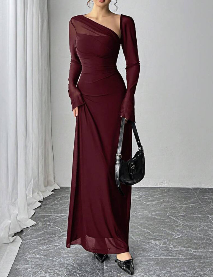 Shein maxi ruha, bordó