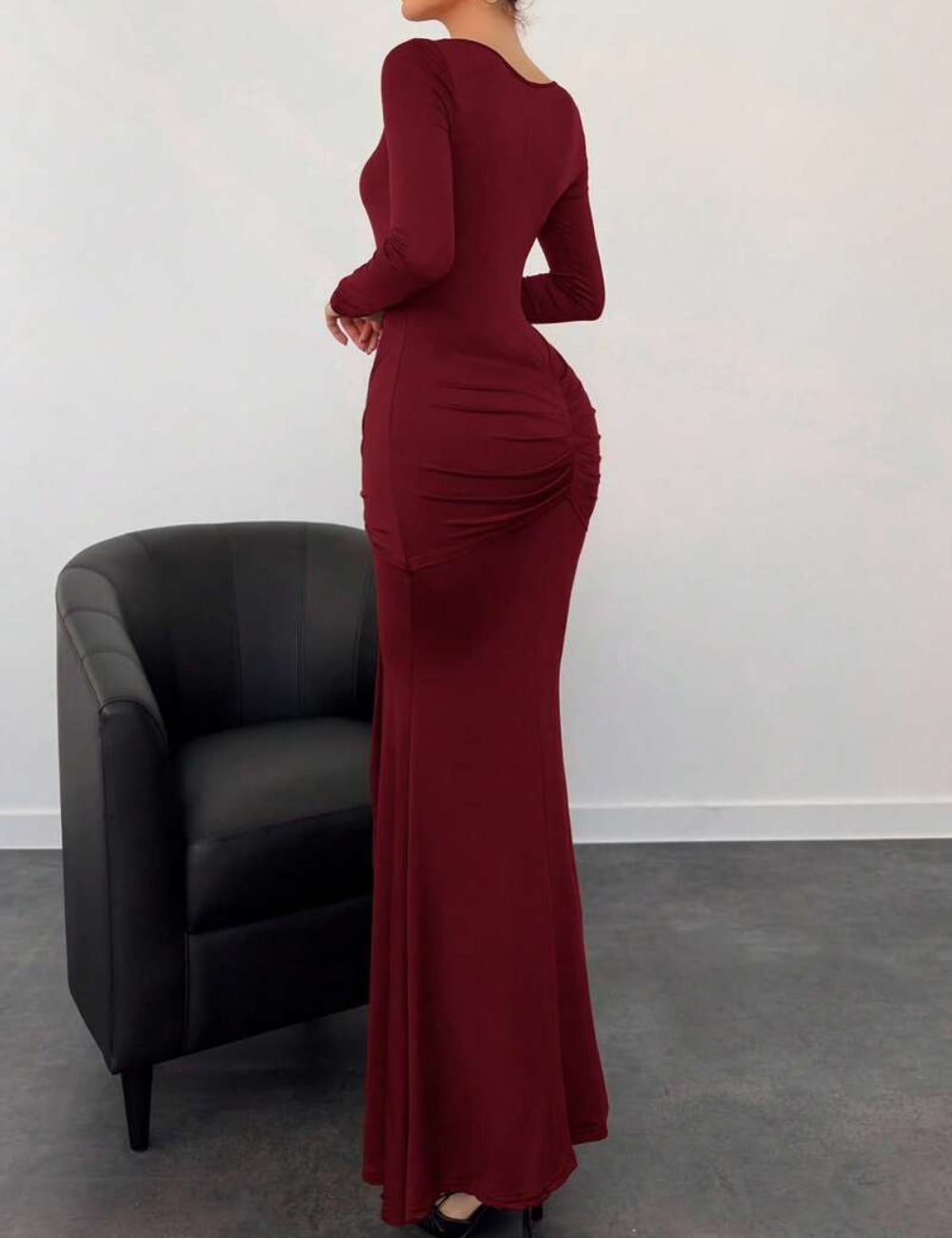 Shein maxi ruha, bordó