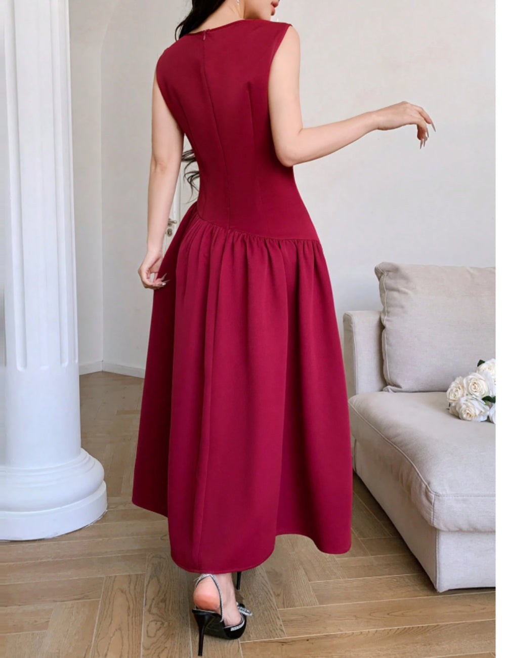 Rochie maxi Shein, vișiniu