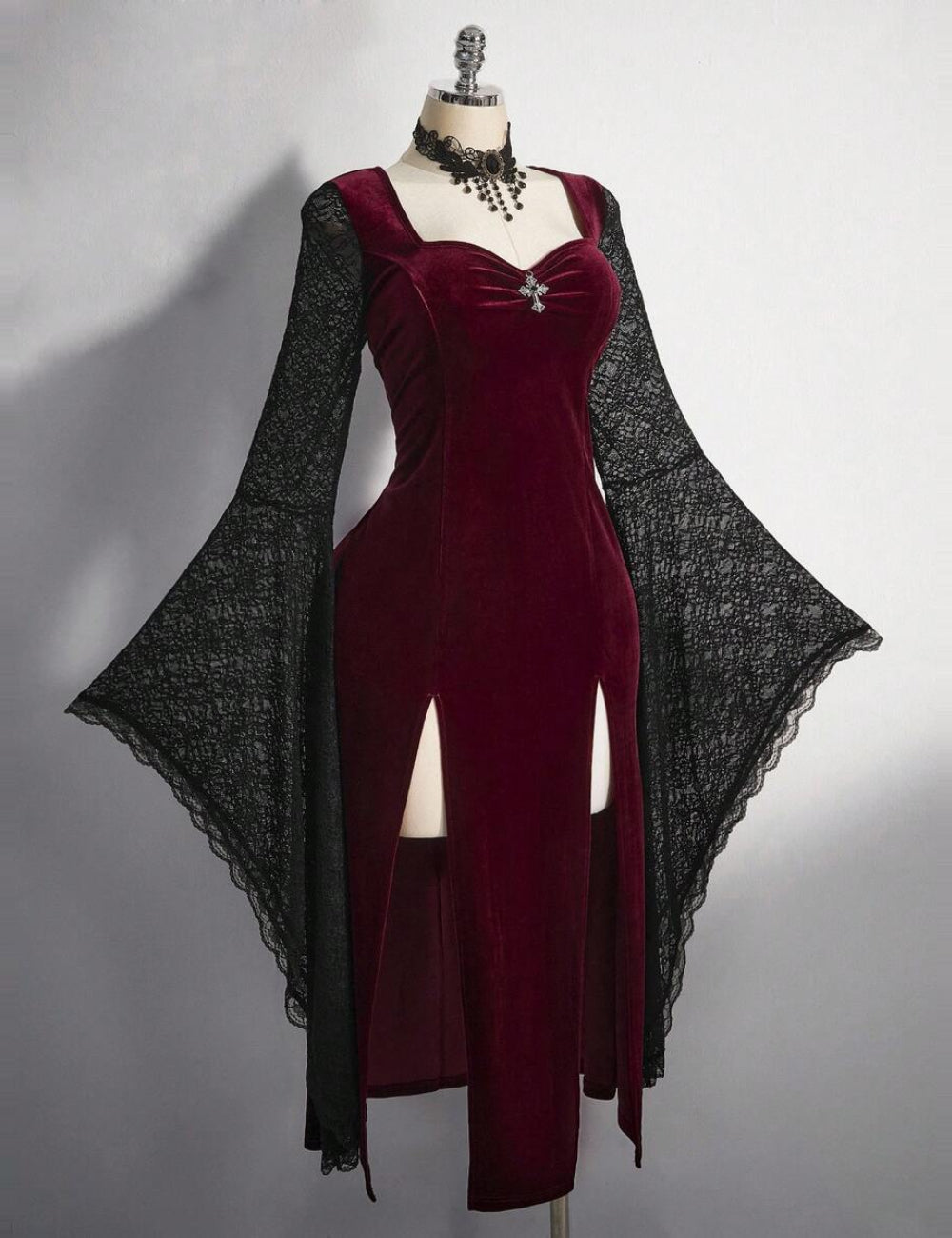 Rochie midi Shein Curve+, vișiniu