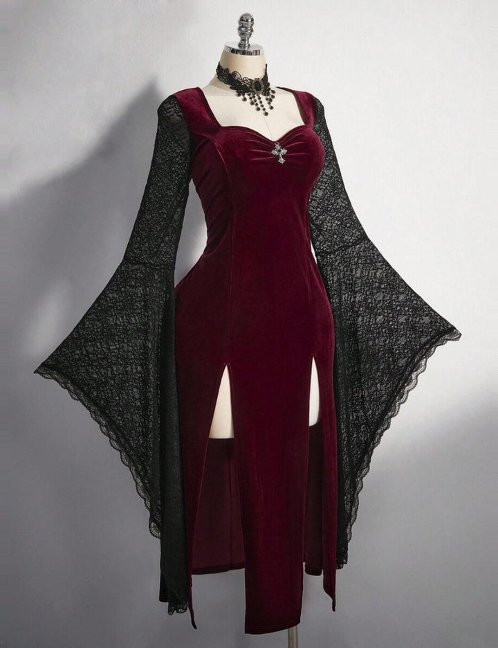 Rochie midi Shein Curve+, vișiniu