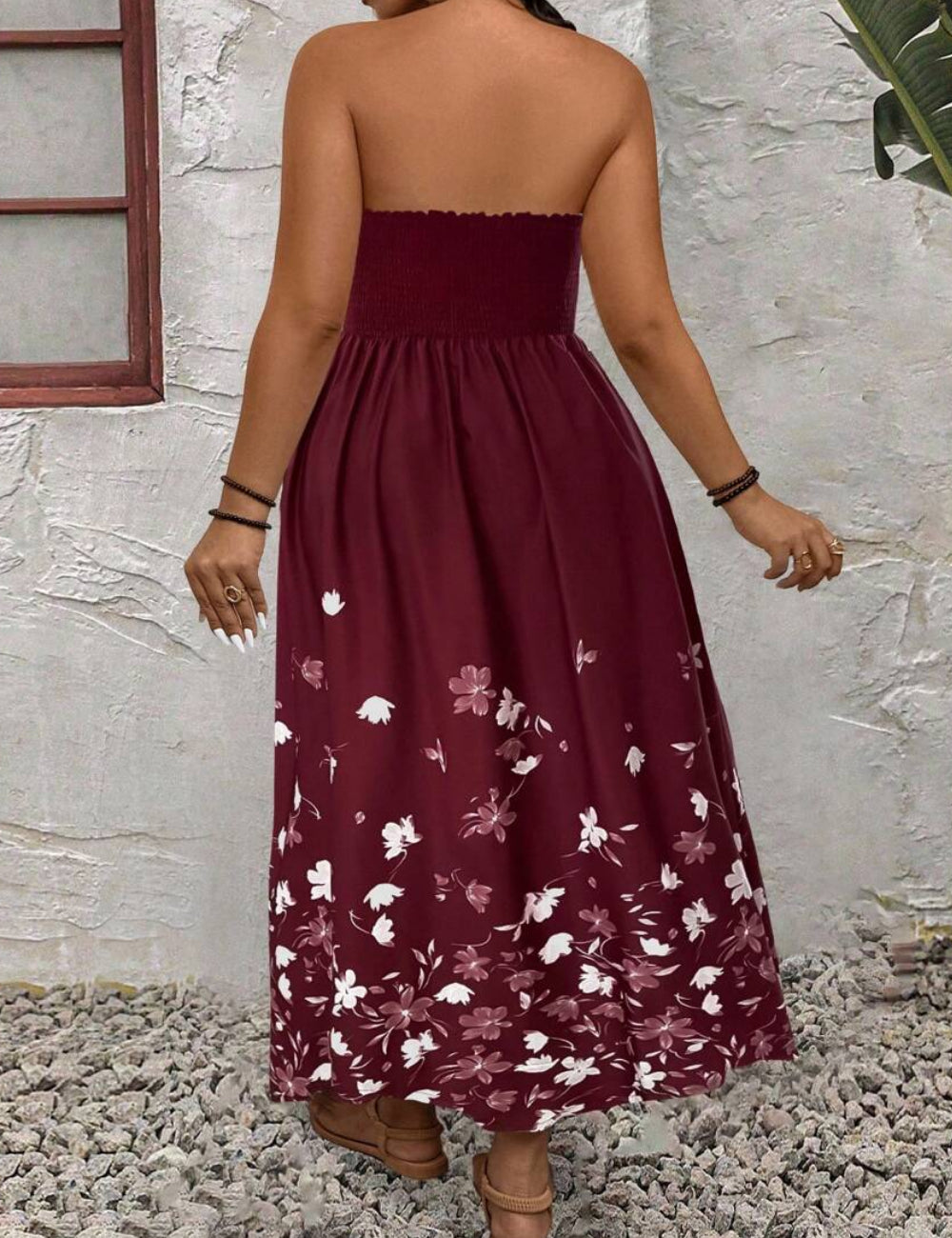 Rochie maxi Shein Curve+, vișiniu
