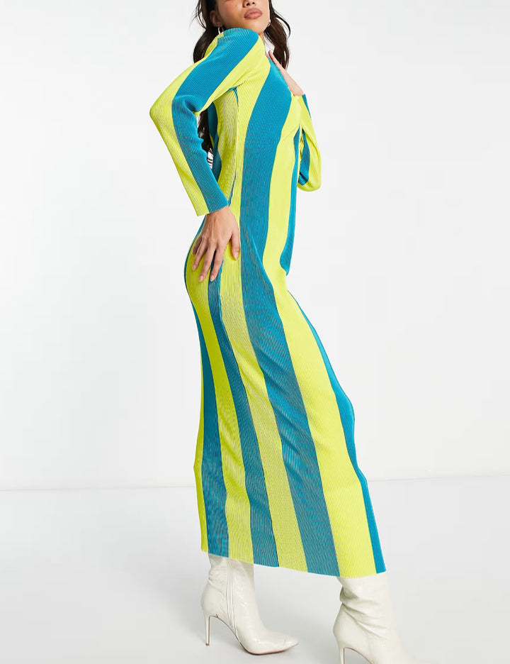 Rochie maxi SOMETHING NEW, mix culori