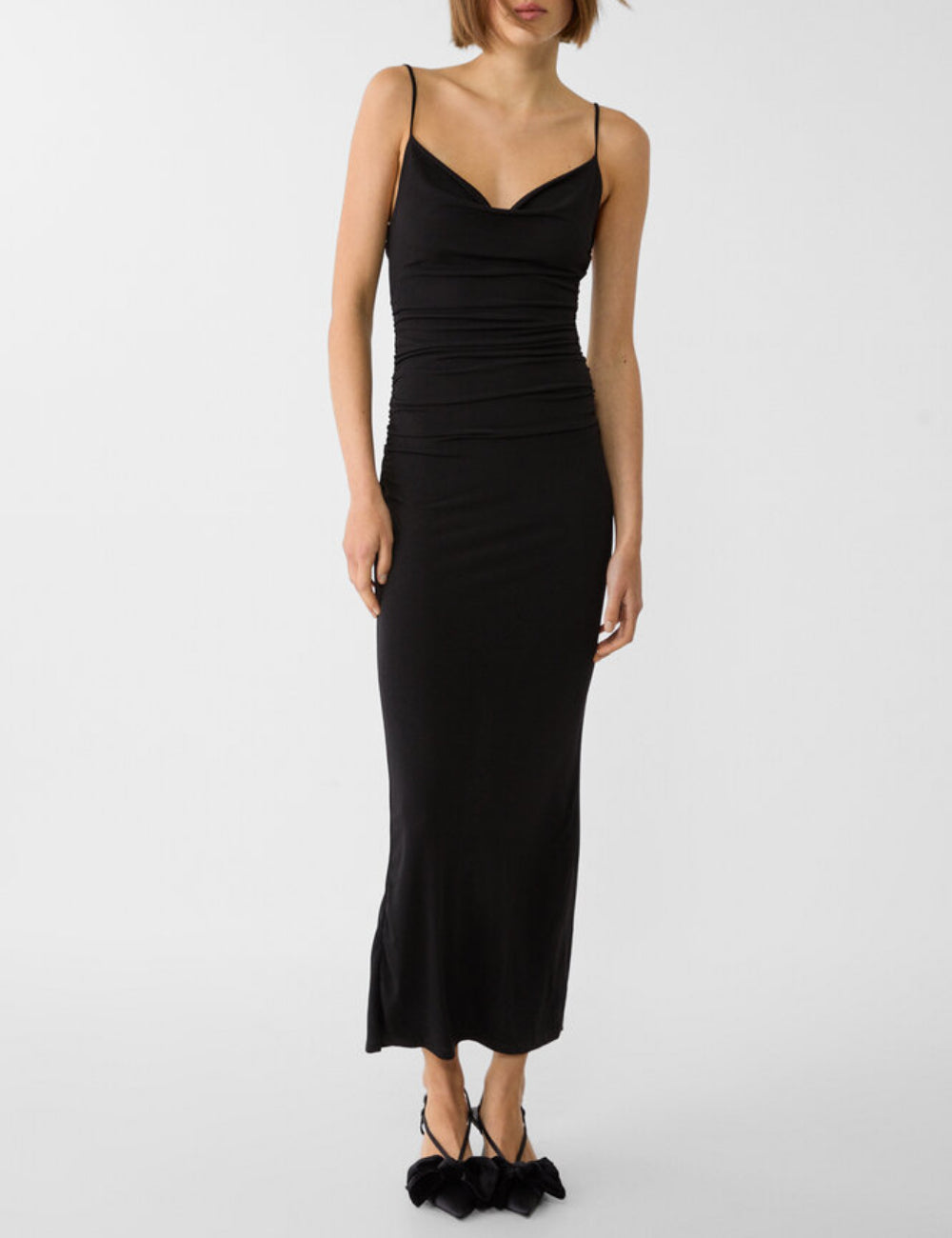 Stradivarius maxi ruha, fekete