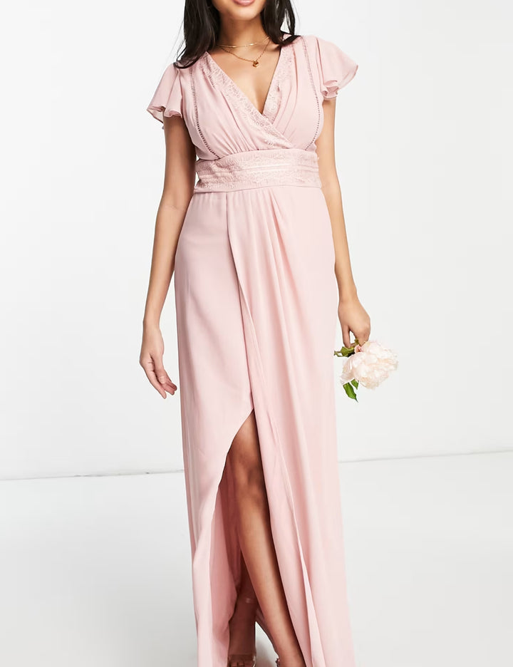 Rochie maxi TFNC, roz