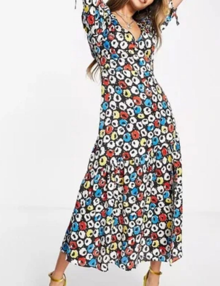 Rochie maxi Topshop, mix culori