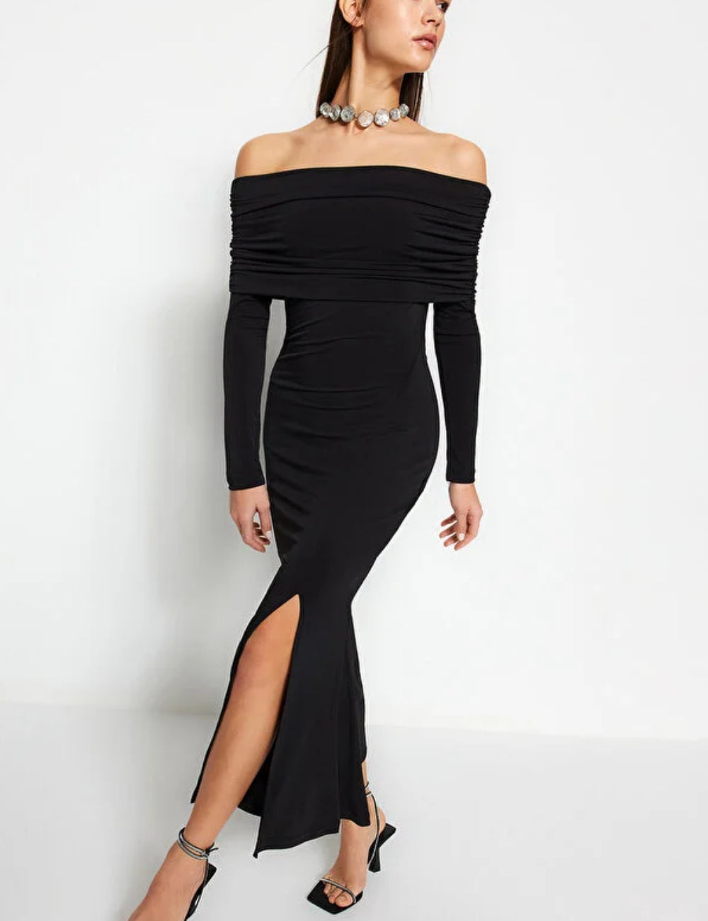 Rochie maxi TRENDYOL, negru