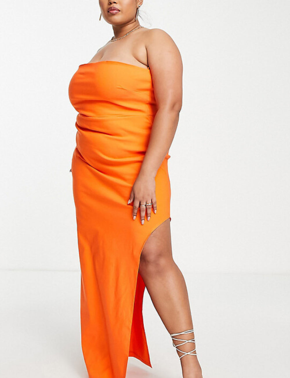 Rochie maxi Vesper, portocaliu
