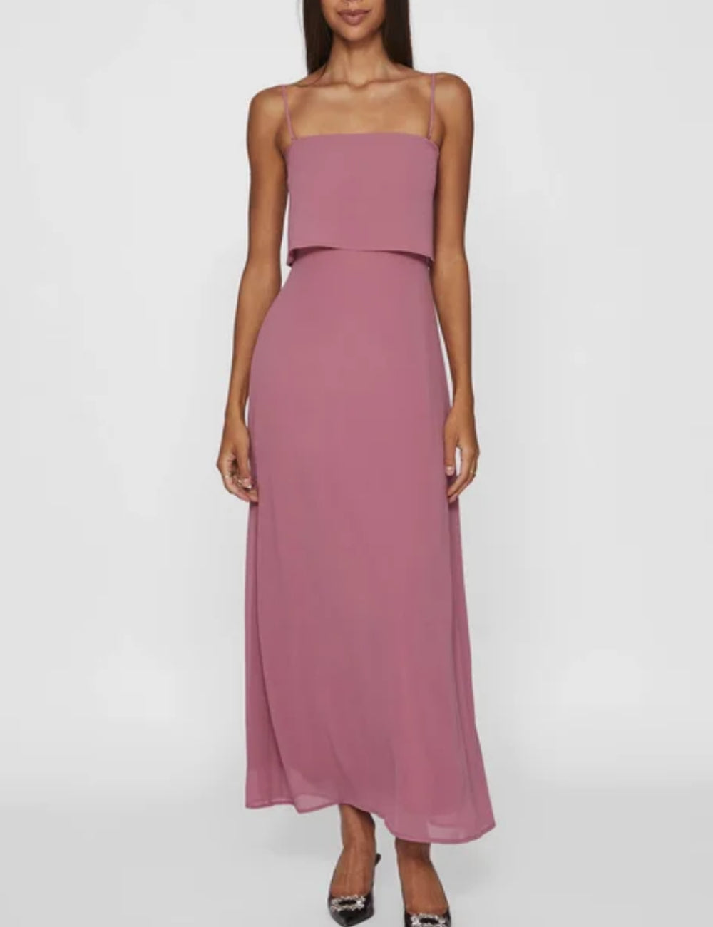 Rochie maxi Vila, roz