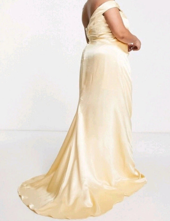 Rochie maxi Yaura, galben