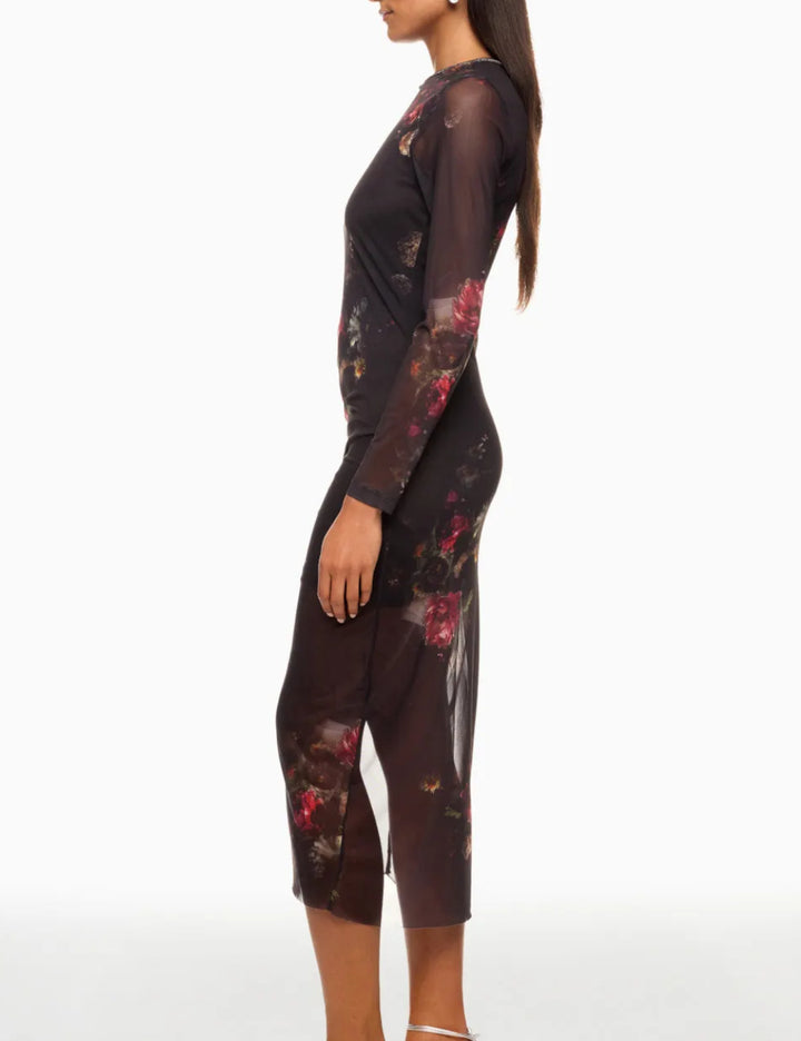 Rochie midi Allsaints, negru