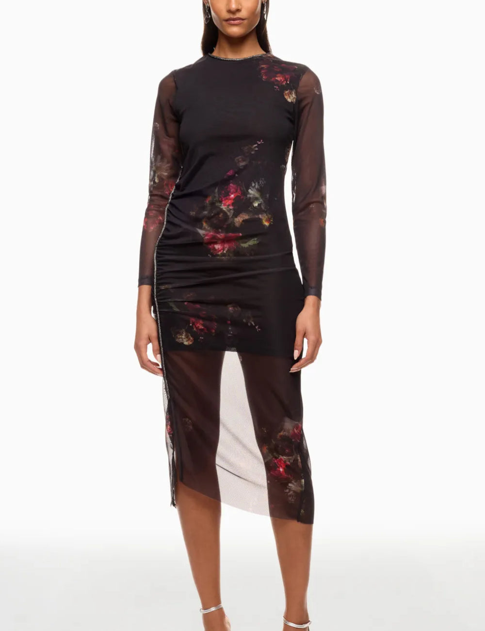 Rochie midi Allsaints, negru