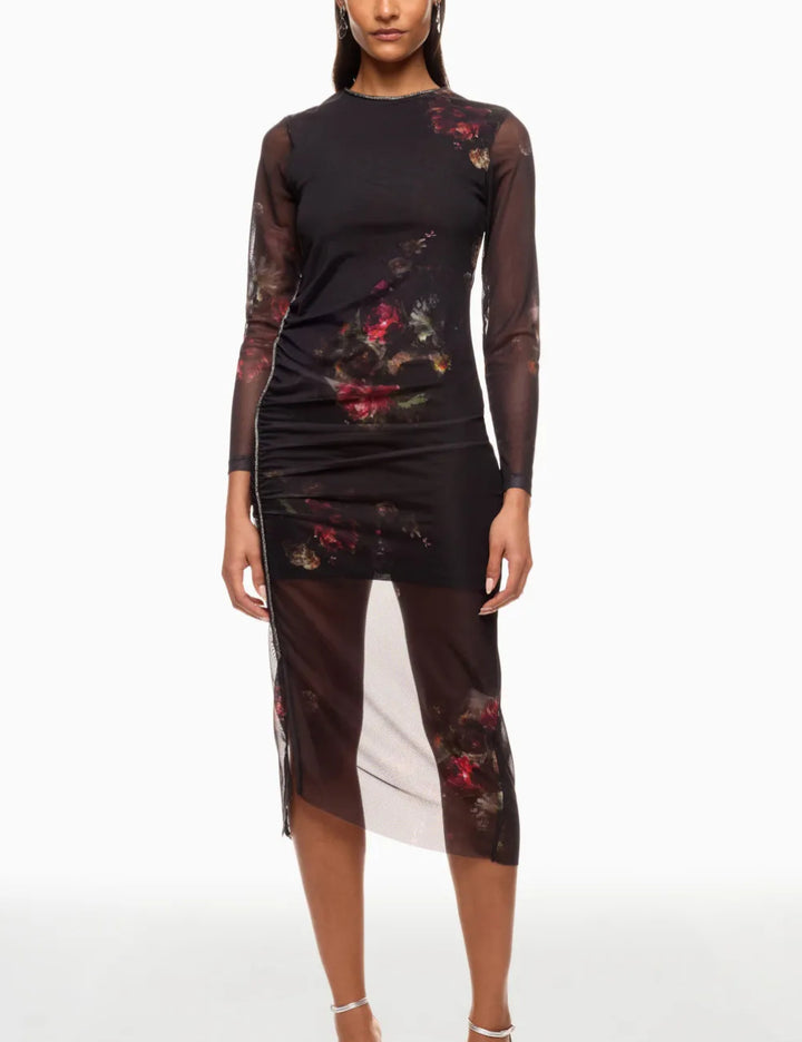 Rochie midi Allsaints, negru