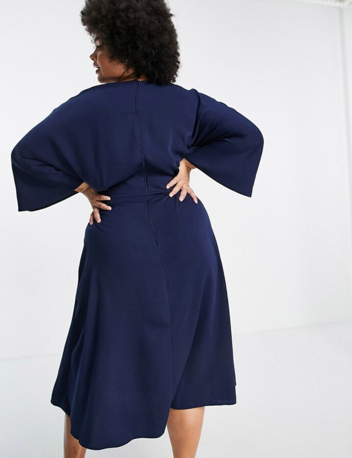 Rochie midi ASOS, albastru