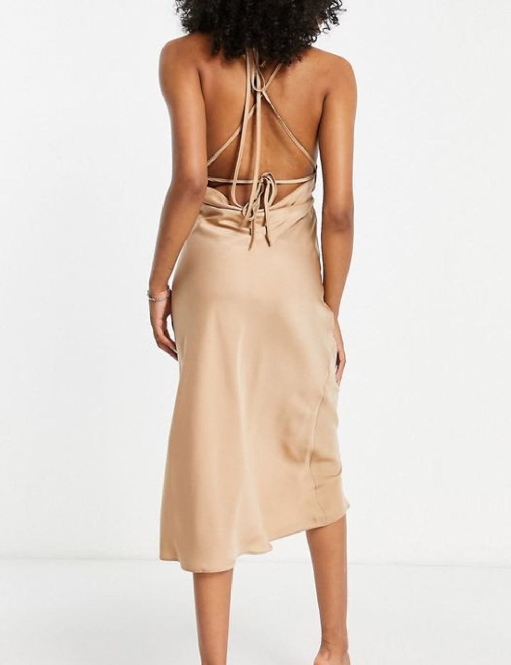 Rochie midi ASOS, bej