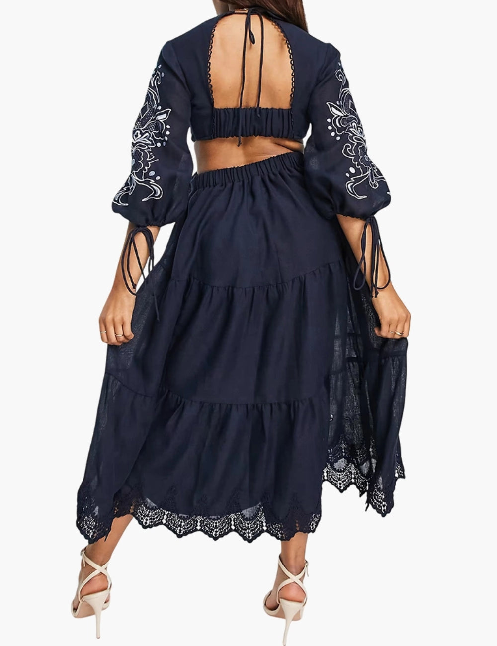 Rochie midi ASOS, bleumarin