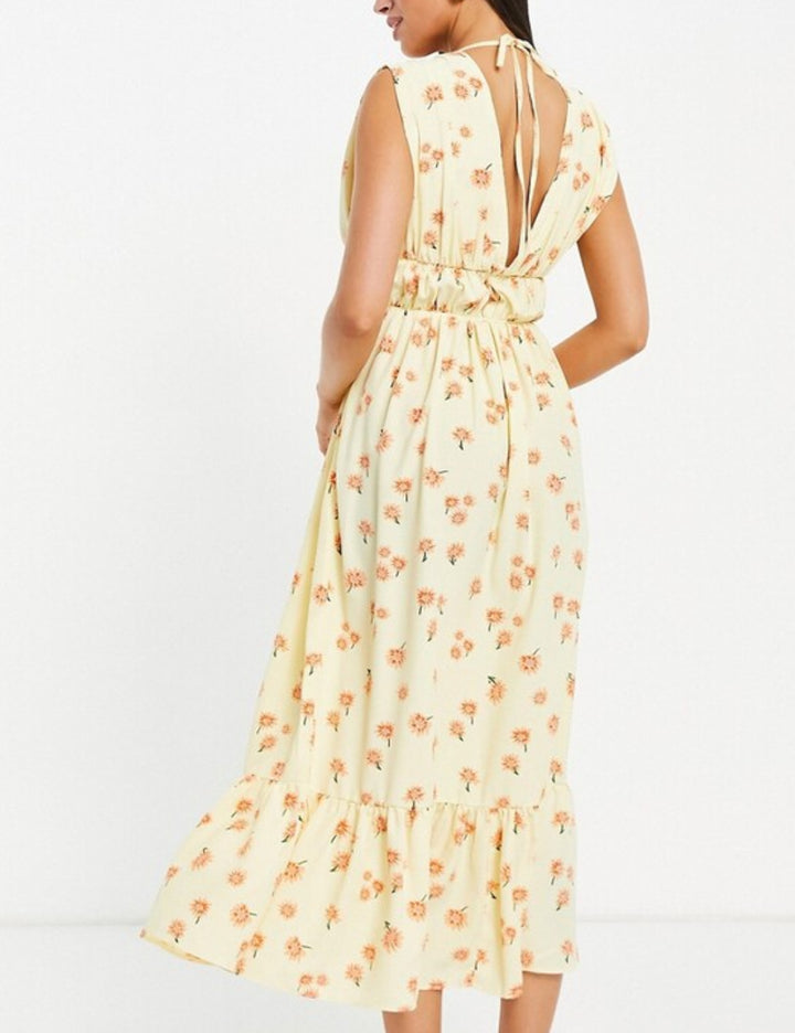 Rochie midi ASOS, galben