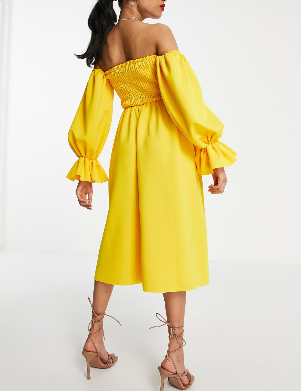 Rochie midi ASOS, galben