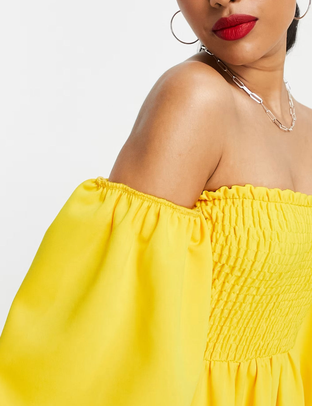 Rochie midi ASOS, galben