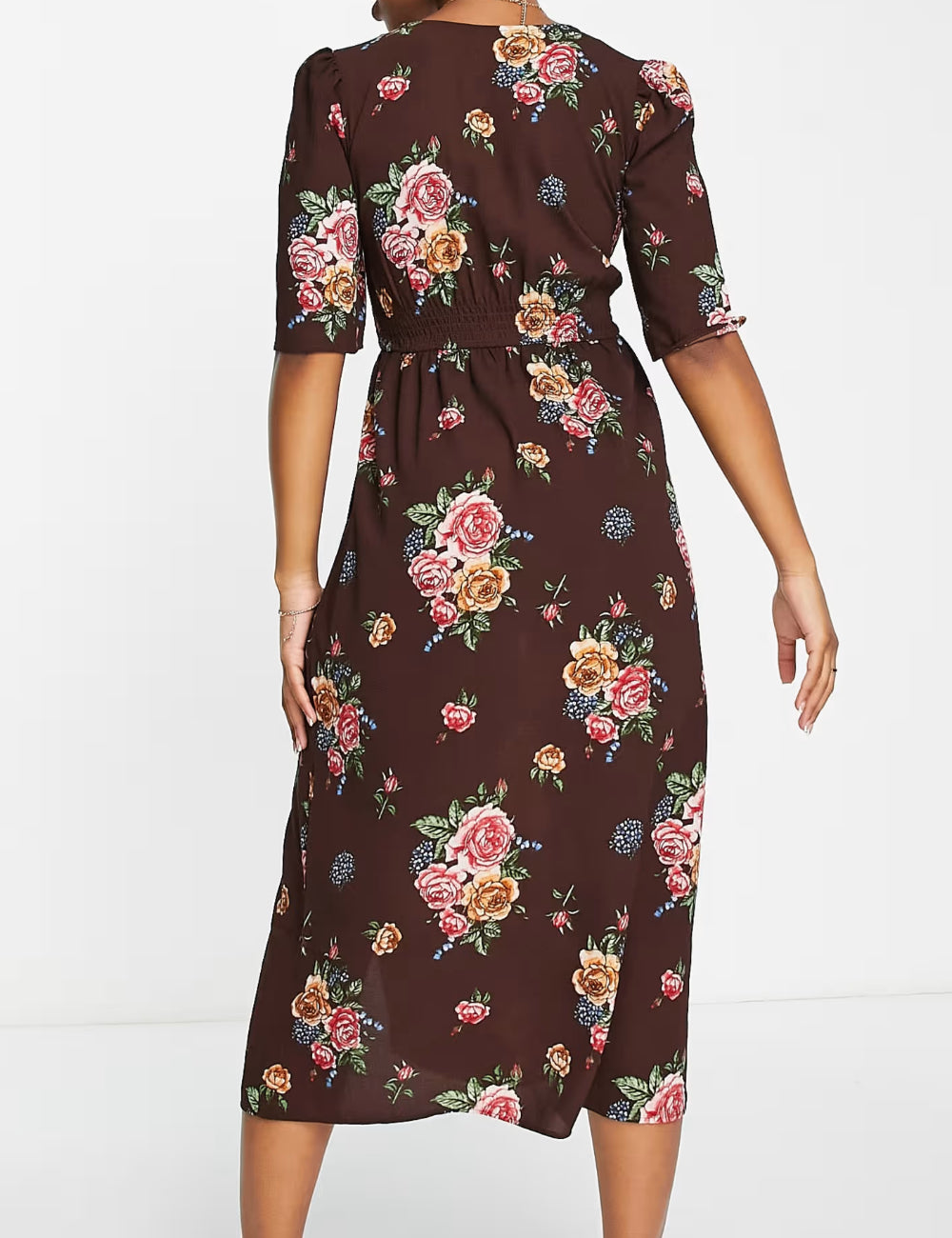Rochie midi ASOS, maro