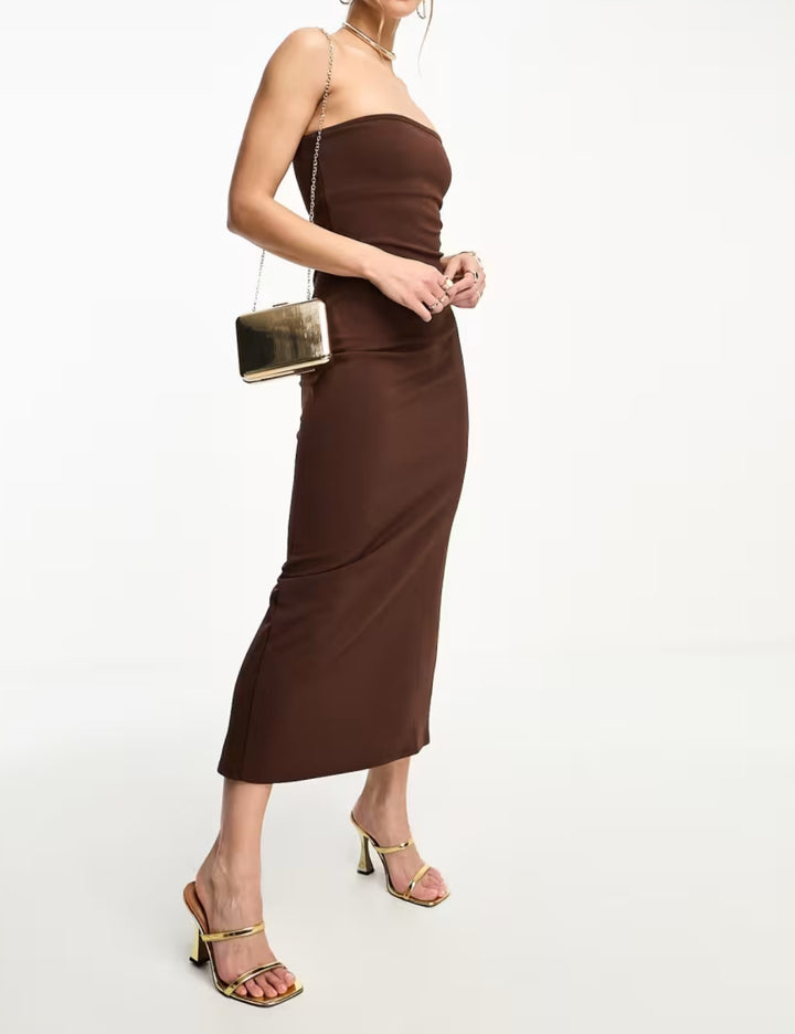 Asos Rochii Rochie midi ASOS, maro – Cream Outlet