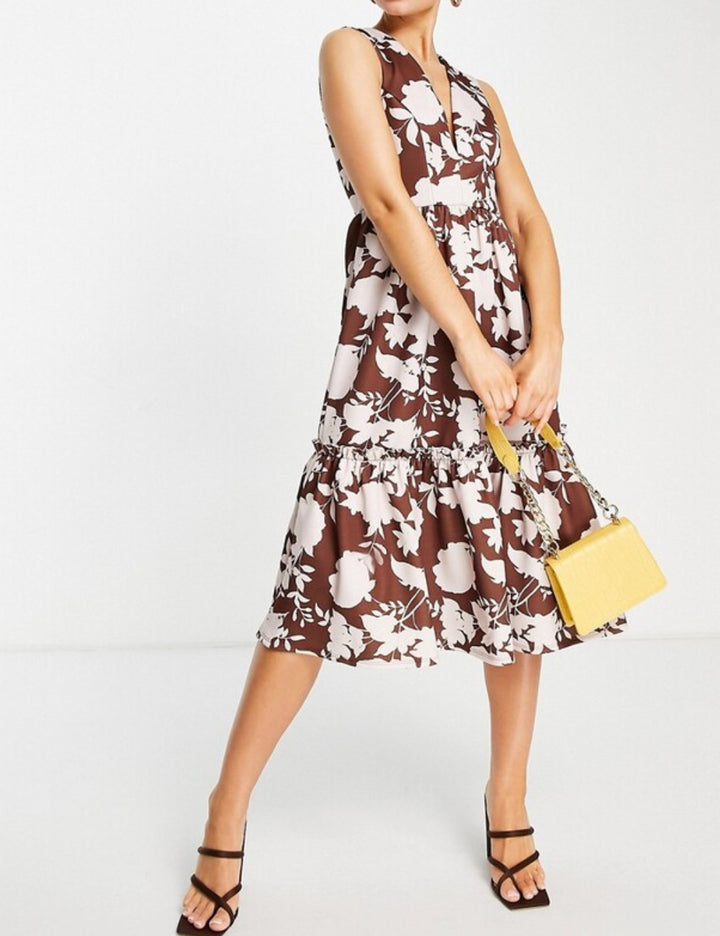 Rochie midi ASOS, mix culori