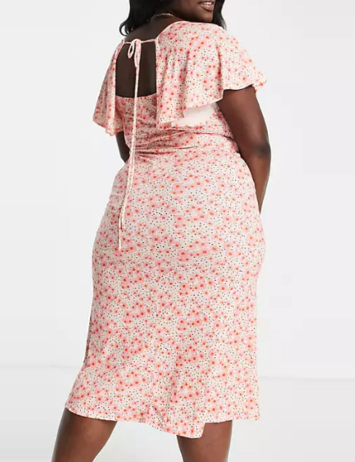 Rochie midi ASOS, mix culori