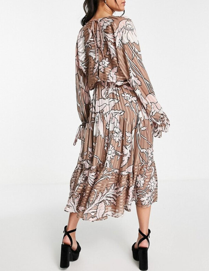 Rochie midi ASOS, mix culori