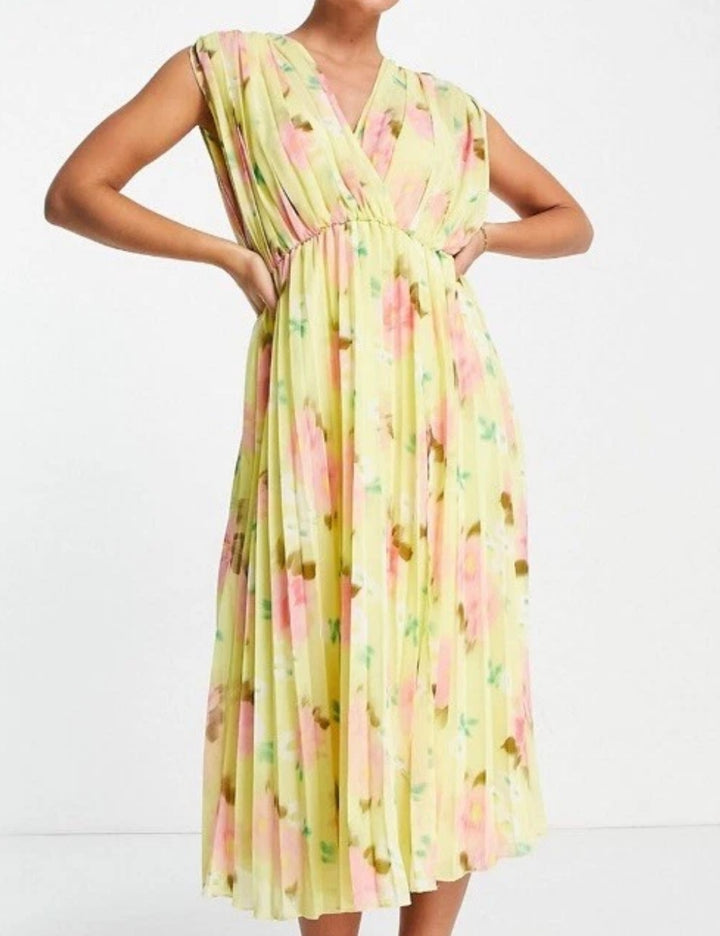 Rochie midi ASOS, mix culori