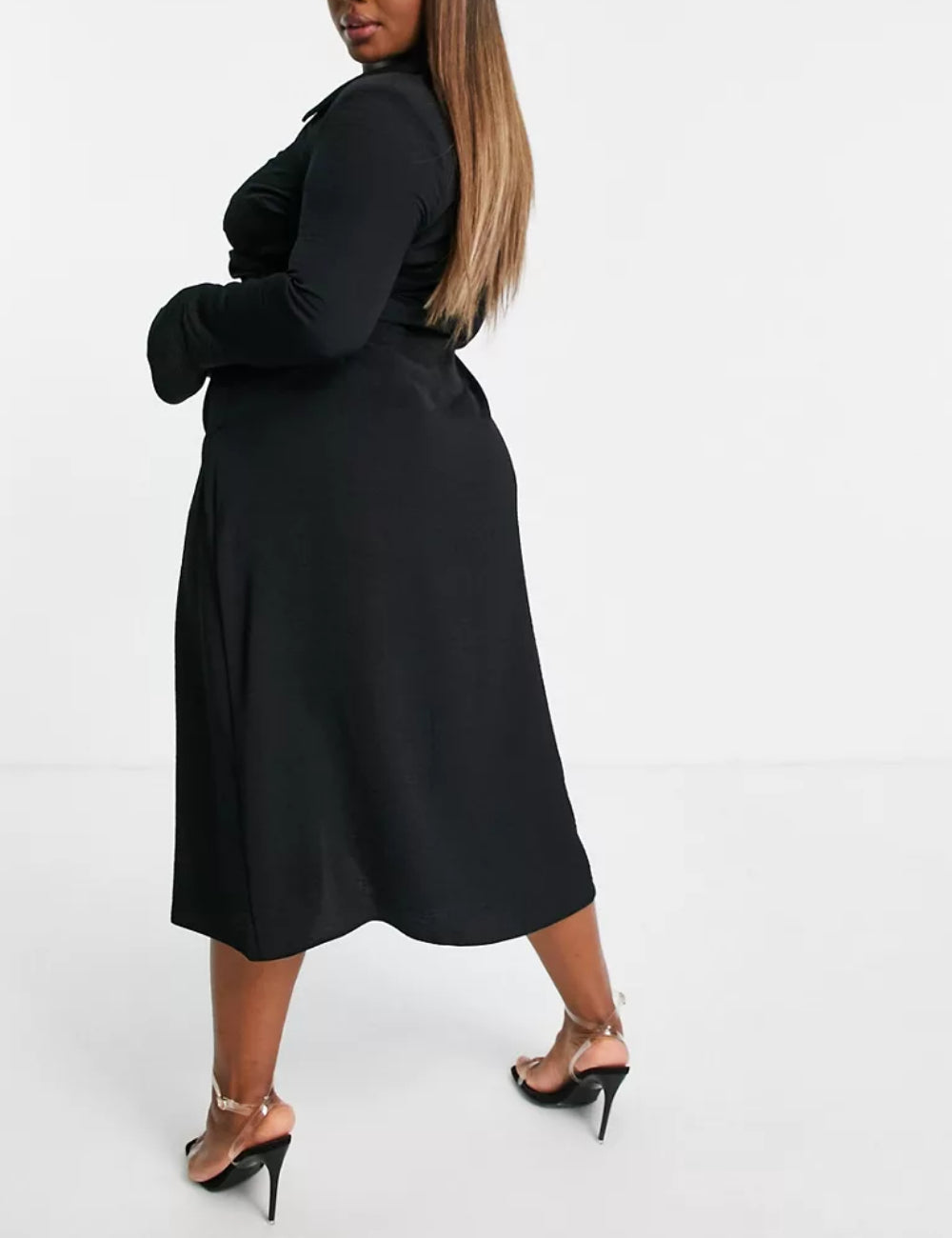 Rochie midi ASOS, negru