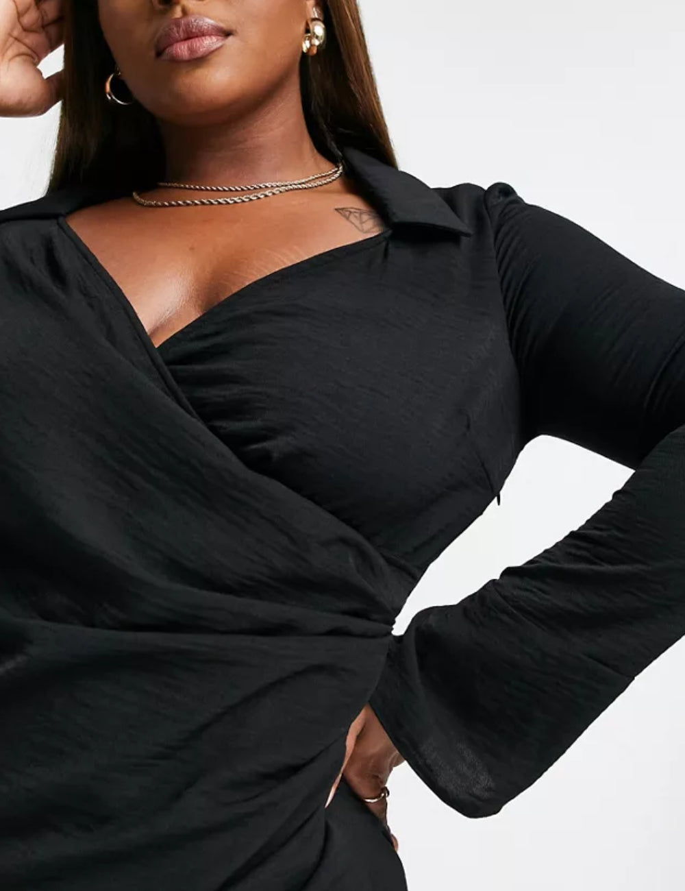 Rochie midi ASOS, negru