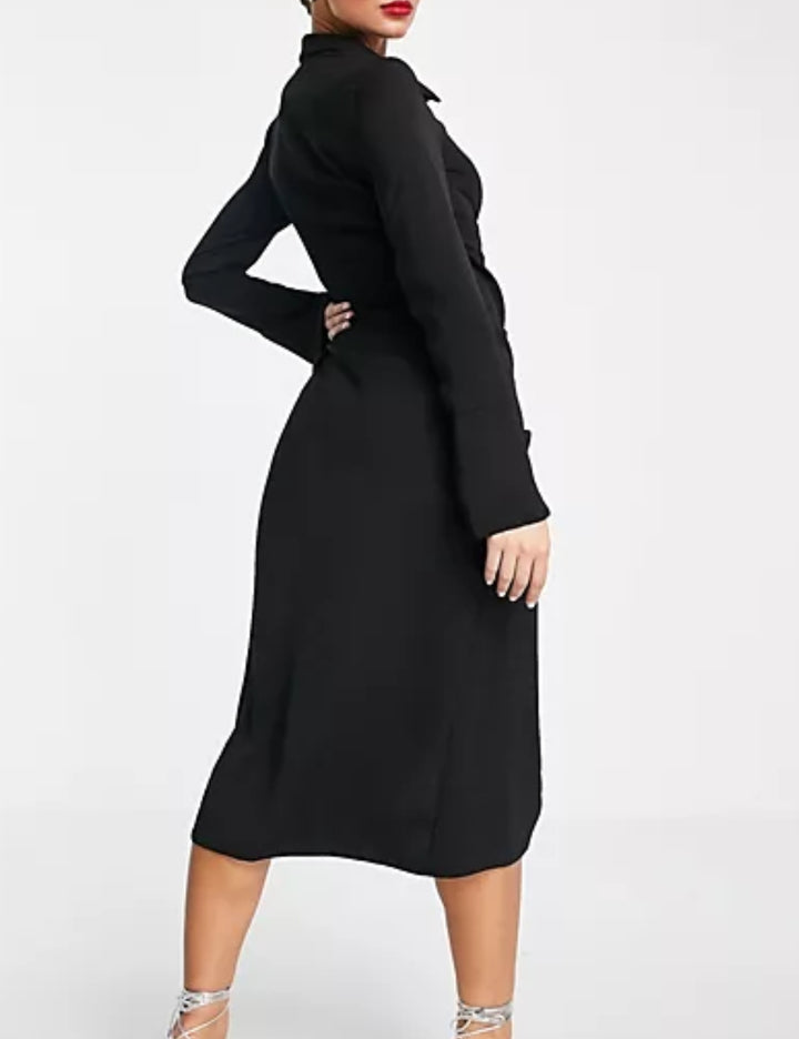 Rochie midi ASOS, negru