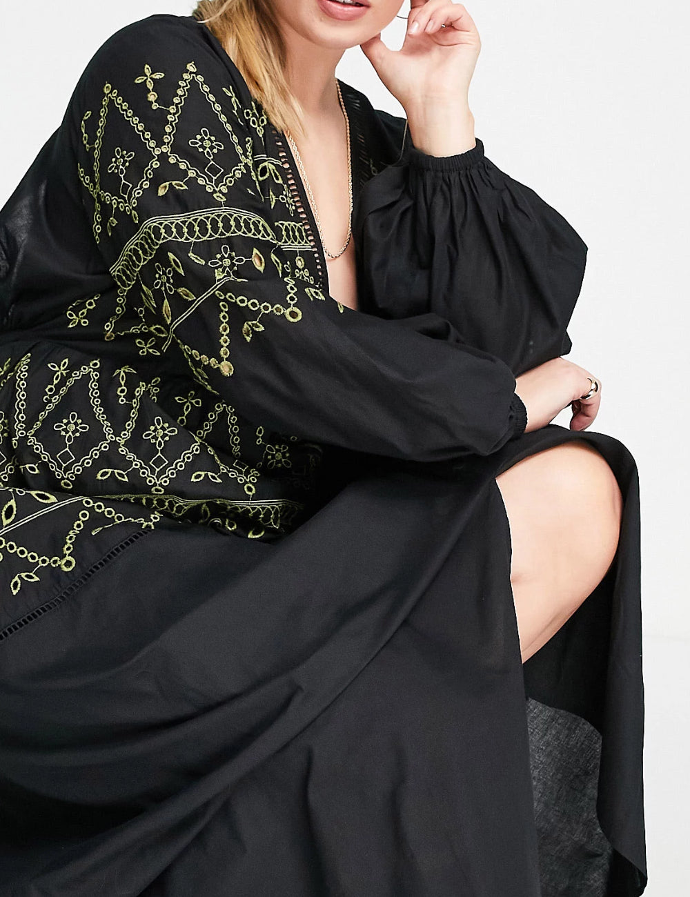 Rochie midi ASOS, negru