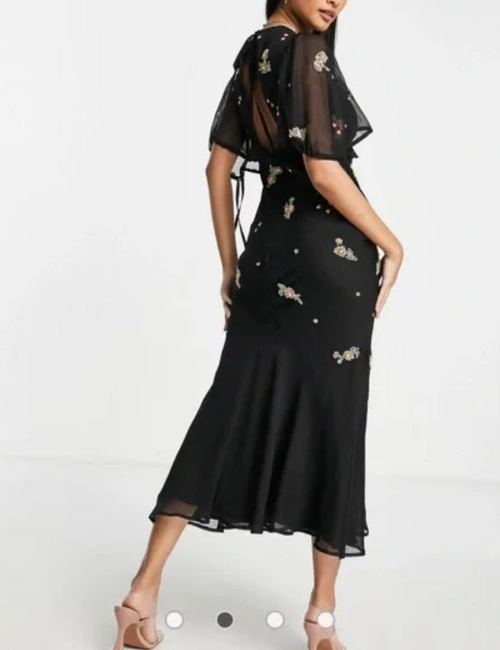 Rochie midi ASOS, negru