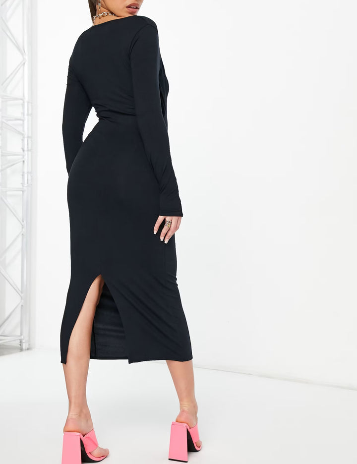 Rochie midi ASOS, negru