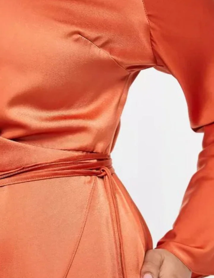 Rochie midi ASOS, portocaliu